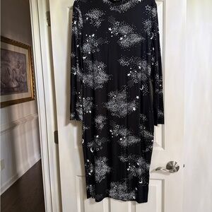 Bar III Black Celestial Long Sleeve Dress